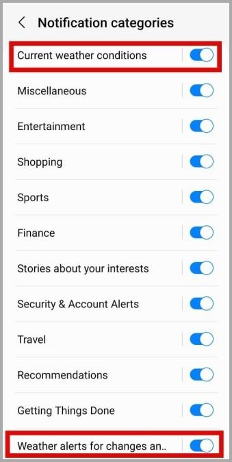 Android と iPhone で天気予報を無効にする方法