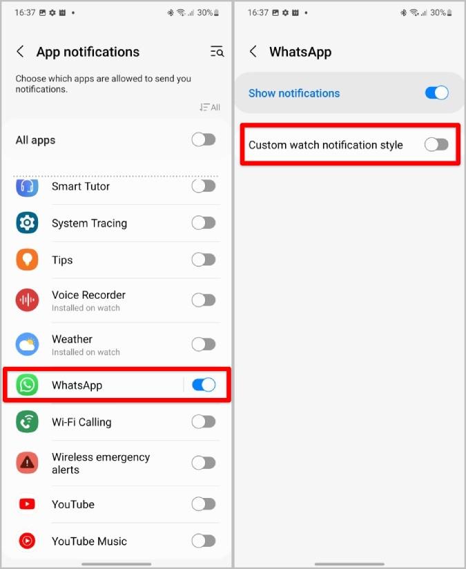 Samsung Galaxy Watch で Instagram と WhatsApp の通知を受け取る方法