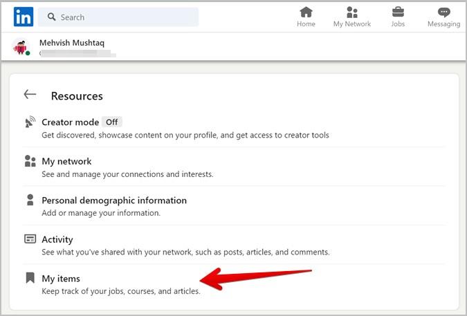 モバイルとデスクトップで LinkedIn の保存済み投稿と求人を検索する方法