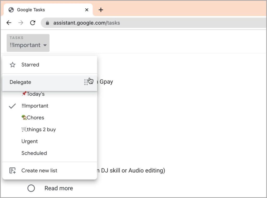Googleタスクでリストの順序を変更する方法