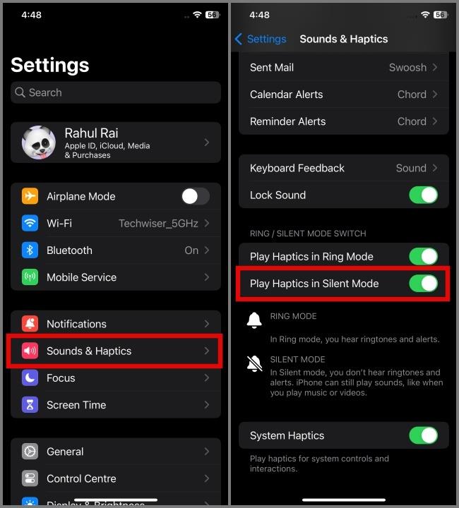 iPhoneをサイレントモードで振動させる方法