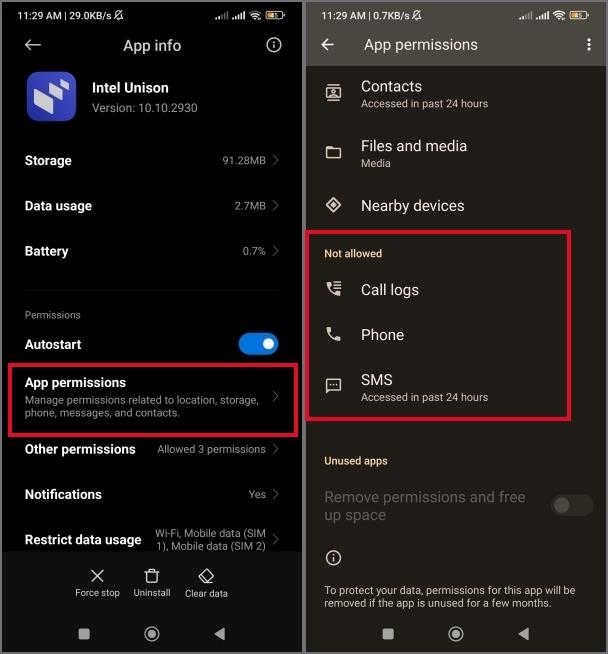 Windows 11 で携帯電話への接続時に Intel Unison がスタックする場合の 11 の修正