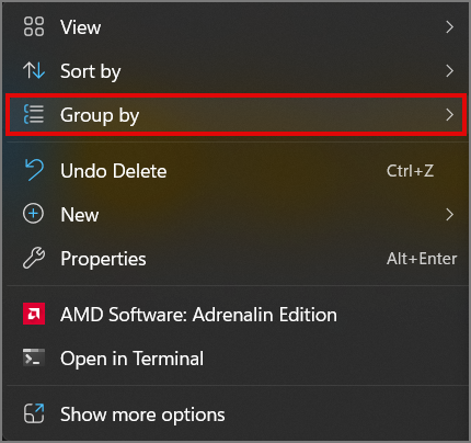 Windows のエクスプローラーでグループ化をオフにする方法