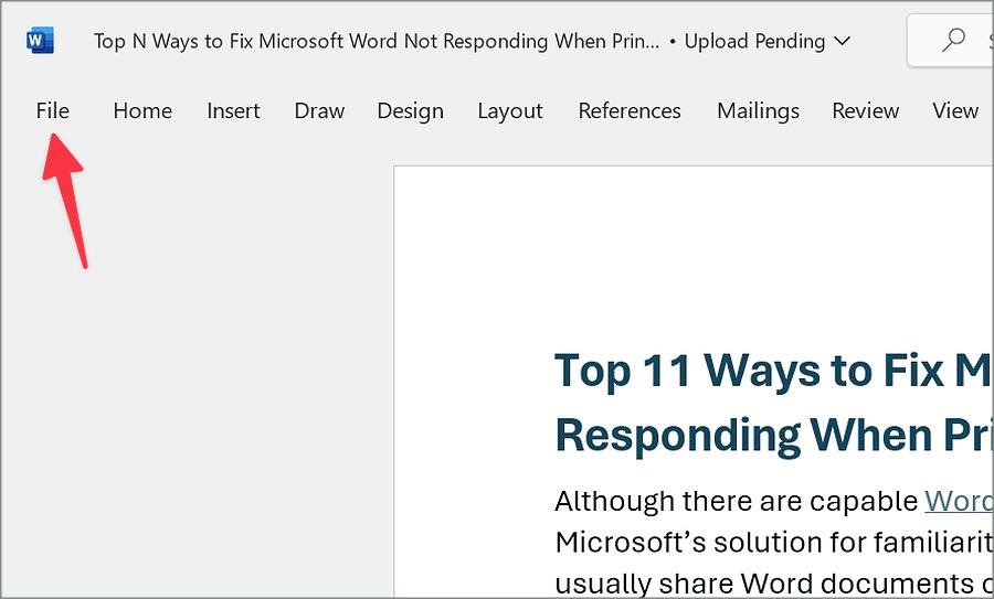 印刷時にMicrosoft Wordが応答しない場合の11の修正
