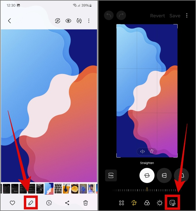 Samsung Galaxy 携帯電話の写真からカスタム ステッカーを作成する方法
