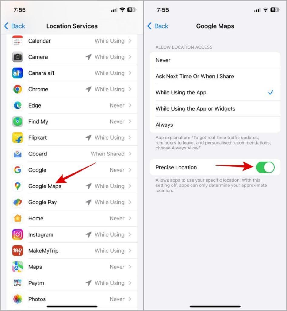 Android と iOS で Google マップが逆さまになる問題を修正する 9 つの方法