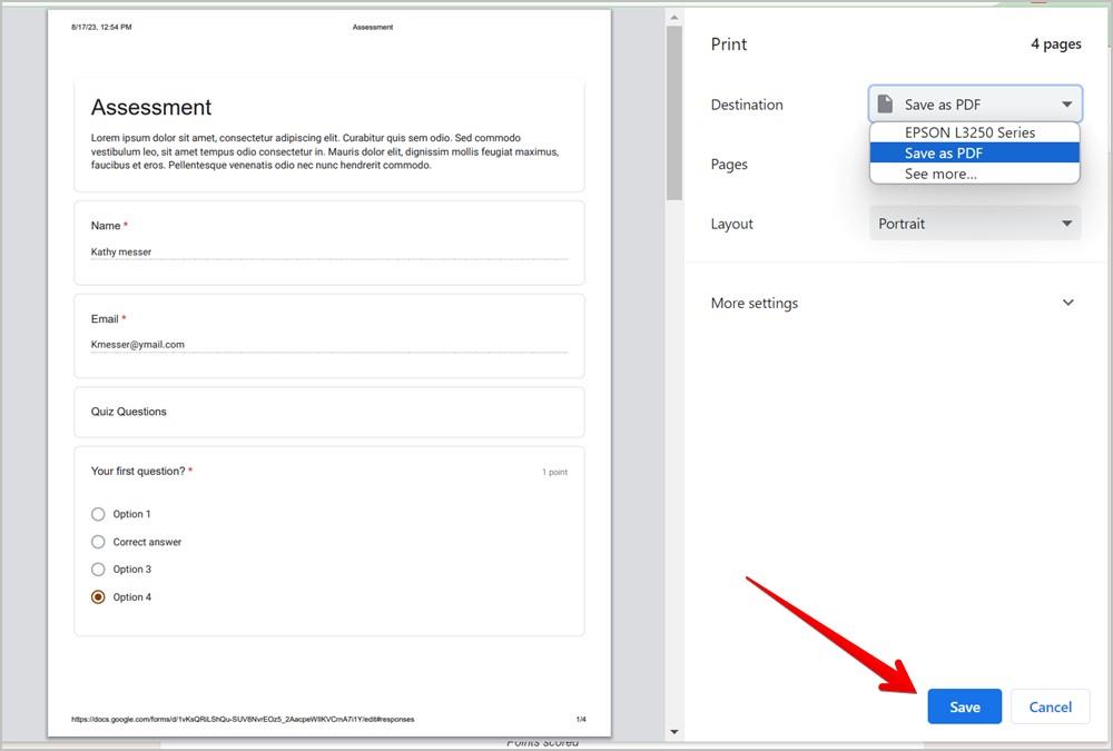 Google フォームの回答を PDF として無料でダウンロードする 5 つの方法