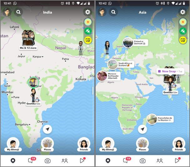 Snapchatでスナップマップを使用する方法