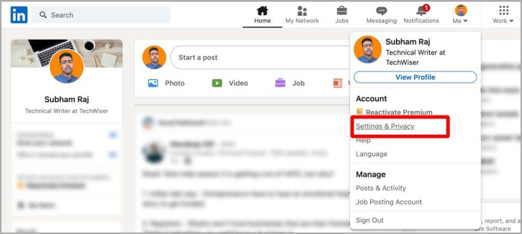 LinkedIn でアクティブ ステータスを非表示にする方法