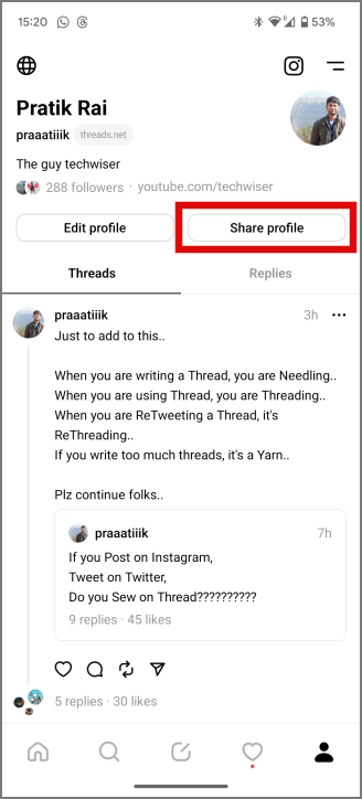 Instagram の友達をスレッドでフォローする方法