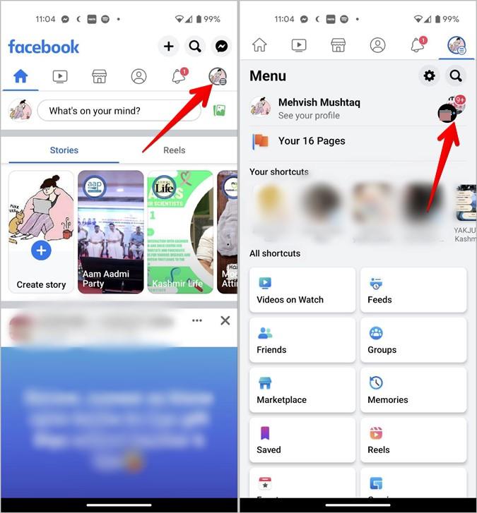 Facebook ページとプロフィールの間、またはその逆に切り替える方法
