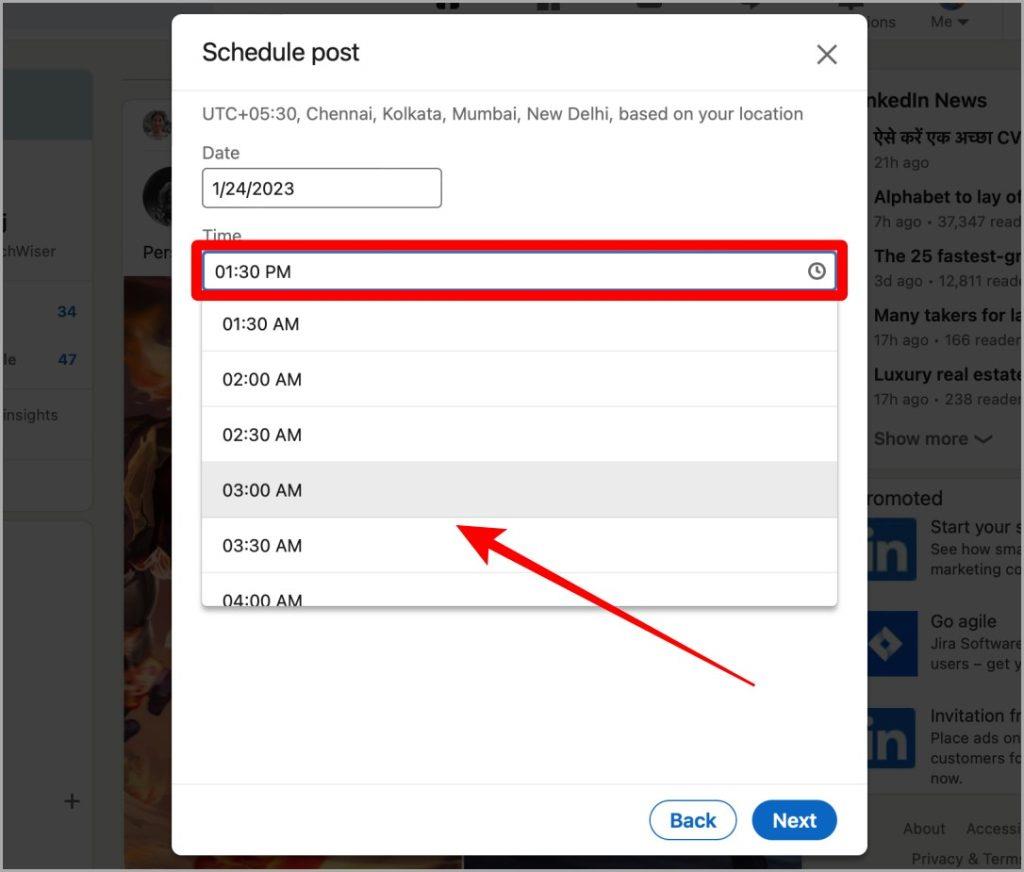LinkedIn でネイティブに投稿をスケジュールする方法 (Web およびモバイル)