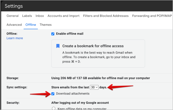 デスクトップで Gmail をオフラインで使用する方法