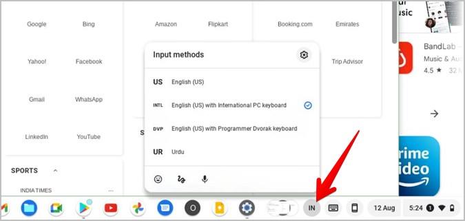 Chromebook システムとキーボード言語を変更する方法