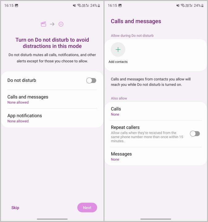 Samsung Galaxy 電話でモードを作成および管理する方法