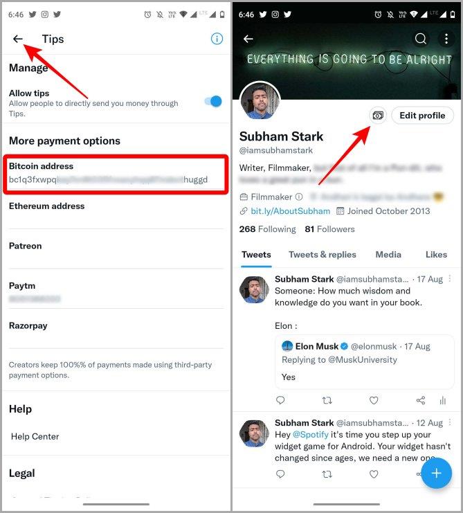 Android および iOS で Twitter にヒントを設定する方法