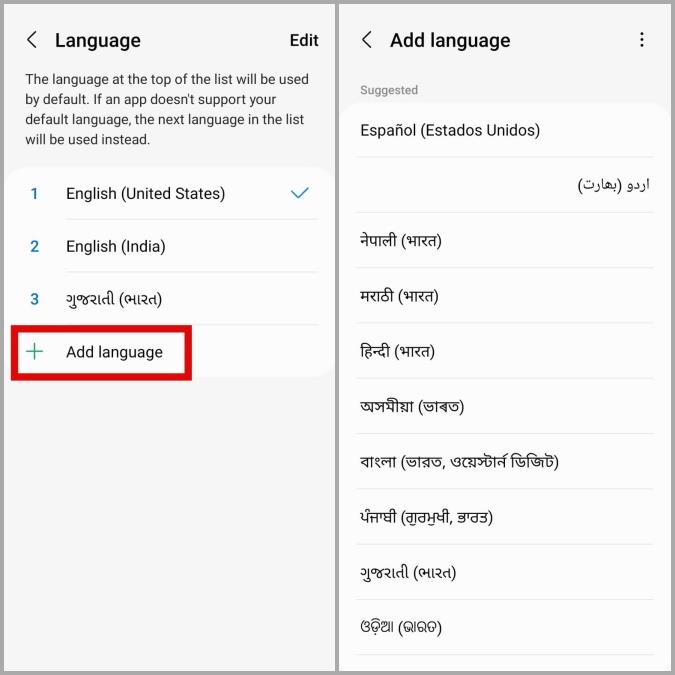 Samsung Galaxy 携帯電話でシステムと個々のアプリの言語を変更する方法
