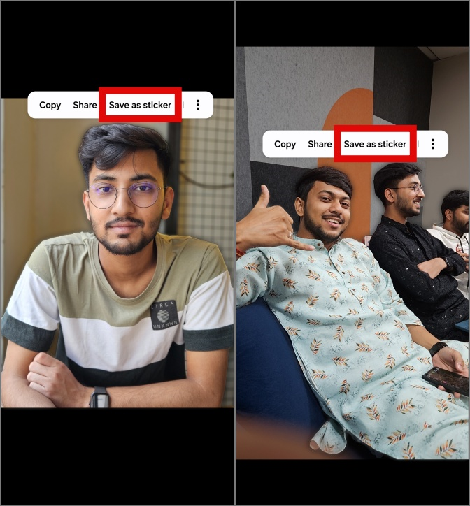 Samsung Galaxy 携帯電話の写真からカスタム ステッカーを作成する方法