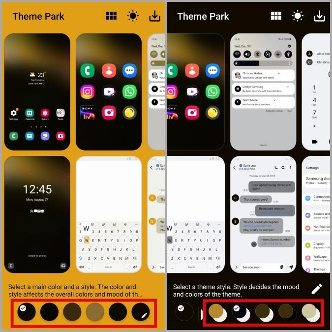 Samsung Galaxy 携帯電話のテーマを変更する方法