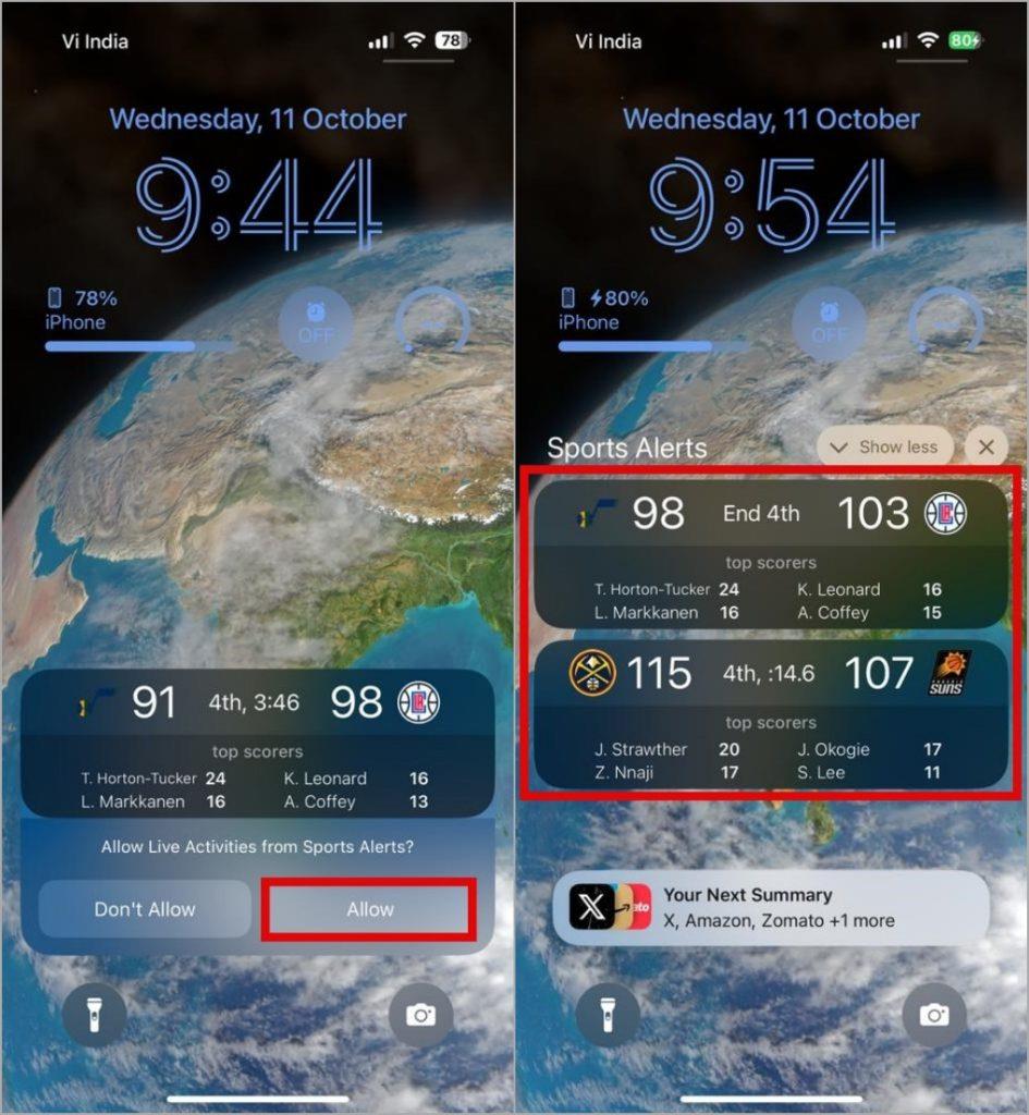 Android または iPhone にライブ スポーツ スコアを固定する方法