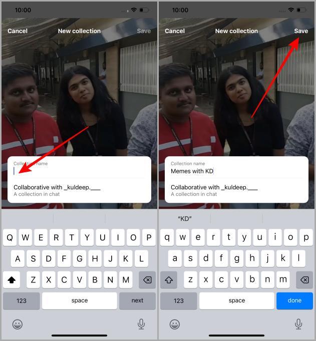 Instagramでコラボコレクションを共有（保存）する方法