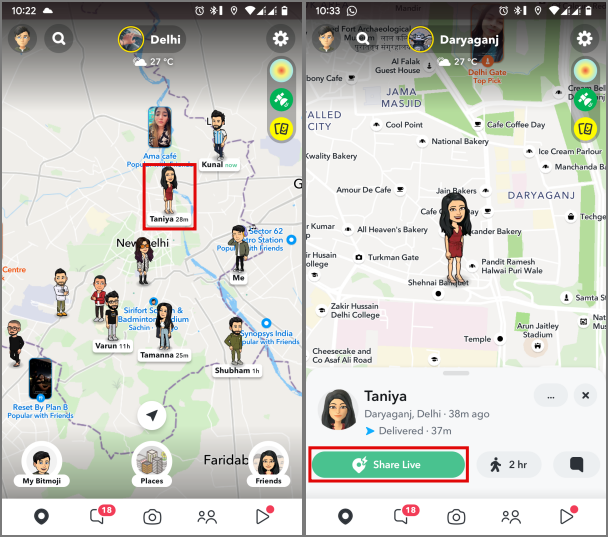 Snapchatでスナップマップを使用する方法
