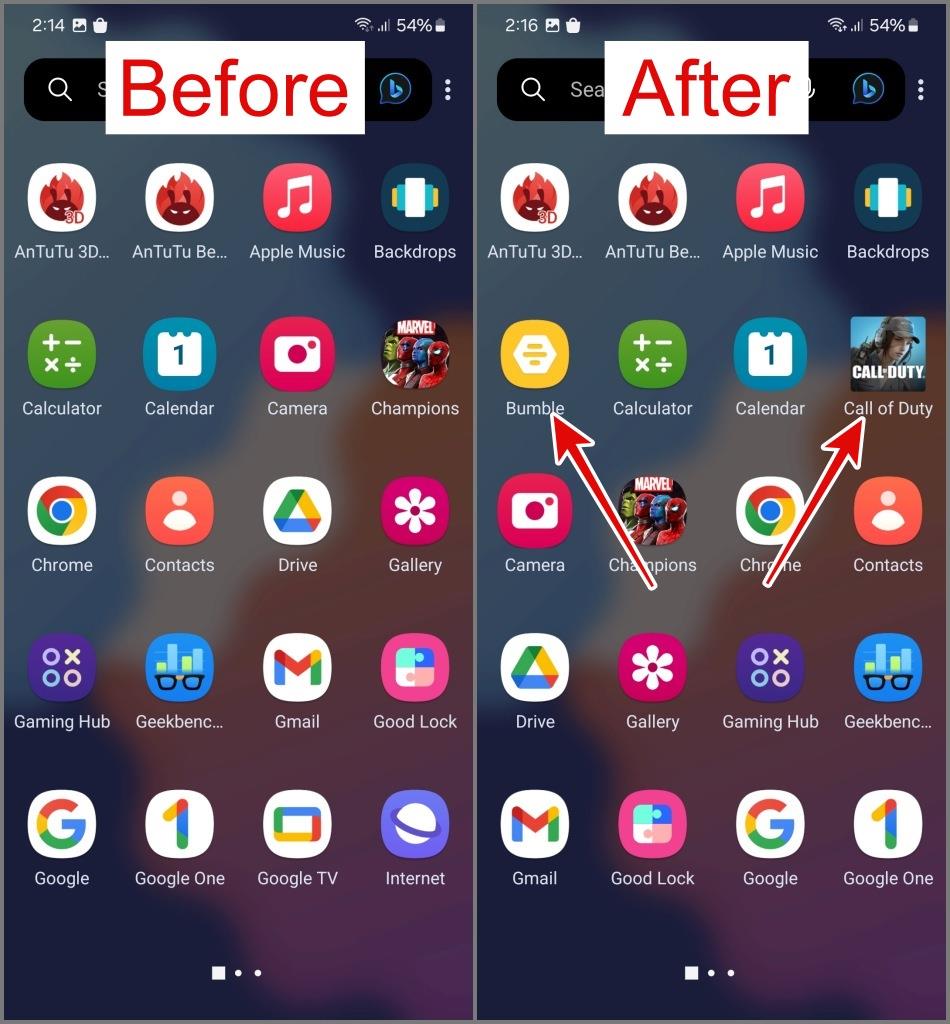 Samsung Galaxy 携帯電話で隠れたアプリを見つける方法