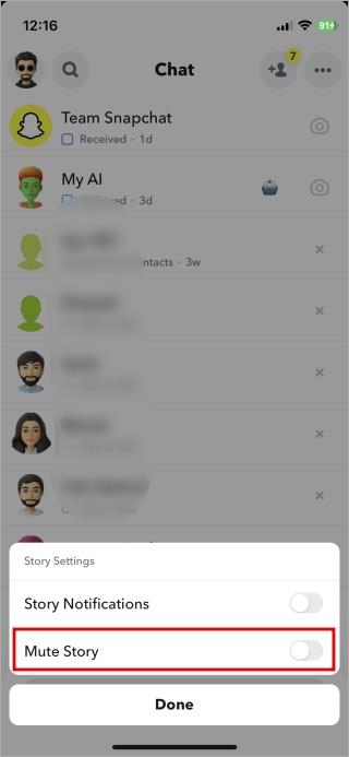 Snapchat で誰かをミュートするとどうなるか