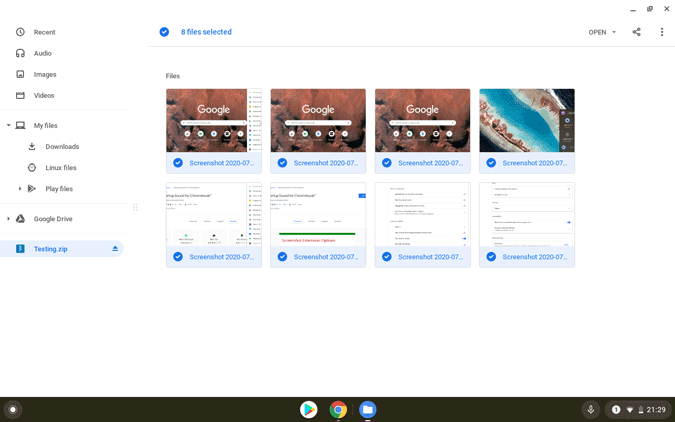 Chromebook でファイルを圧縮および解凍する方法