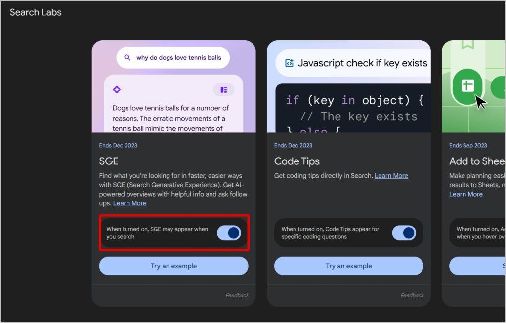 Google 検索 (SGE) で順番待ちリストに参加して Generative AI を使用する方法