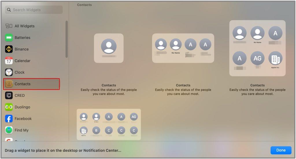 macOS Sonoma でウィジェットを追加およびカスタマイズする方法