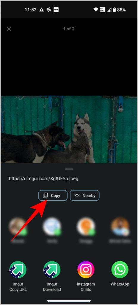 パソコンと携帯電話で Imgur リンクを取得する方法