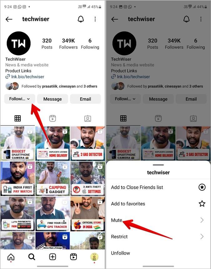 Instagram で誰かをミュートするとどうなるか