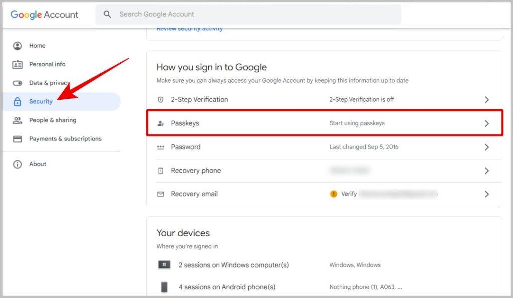 デスクトップとモバイルで Google パスキーを設定する方法