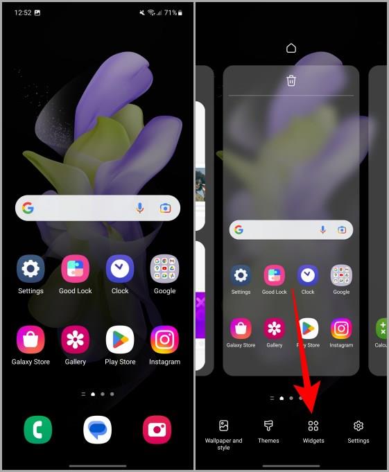 Samsung Galaxy 携帯電話のホーム画面で天気ウィジェットを管理する方法