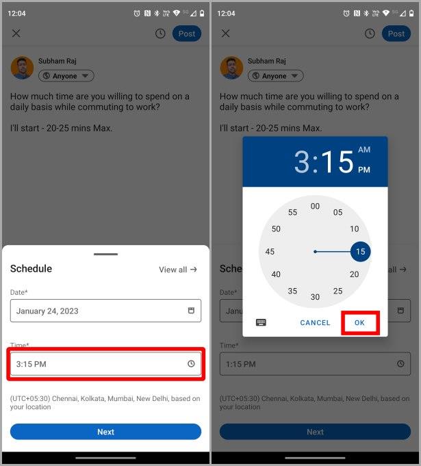 LinkedIn でネイティブに投稿をスケジュールする方法 (Web およびモバイル)