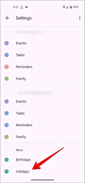 Google および Samsung カレンダーに祝日を追加/削除する方法