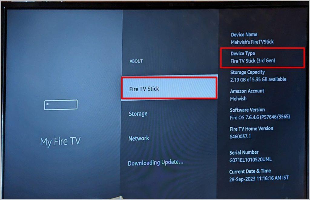所有している Fire TV Stick モデルを確認する方法