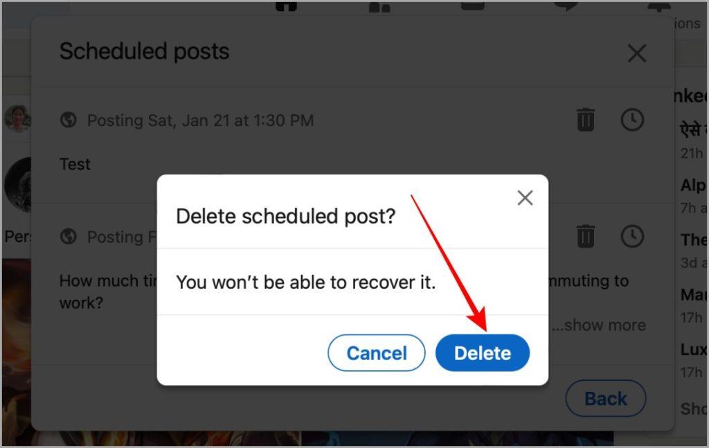 LinkedIn でネイティブに投稿をスケジュールする方法 (Web およびモバイル)