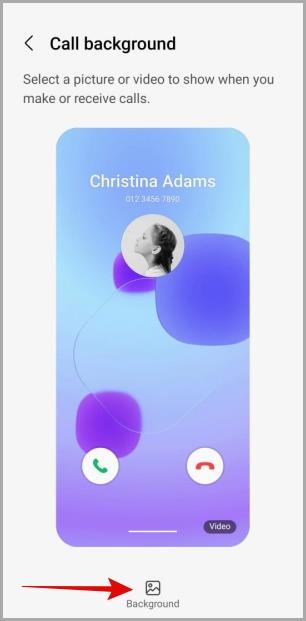 Samsung Galaxy 携帯電話で通話の背景を変更する方法