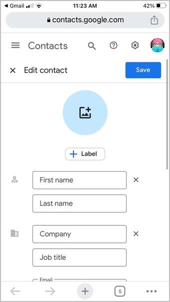 Gmailの連絡先リストにメールを追加する方法