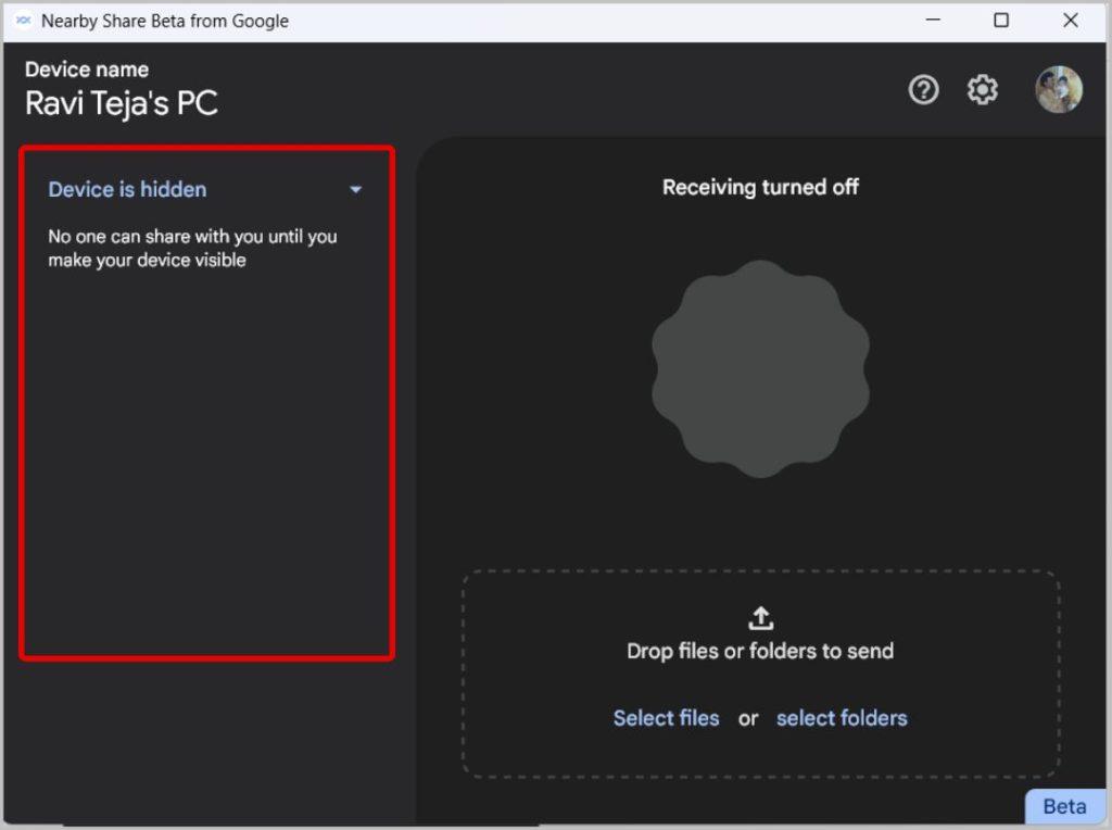 Nearby Share を使用して Android と Windows 間でファイルを共有する方法