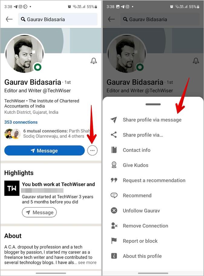 LinkedIn プロフィールの URL とそれをモバイルおよび PC で共有する方法