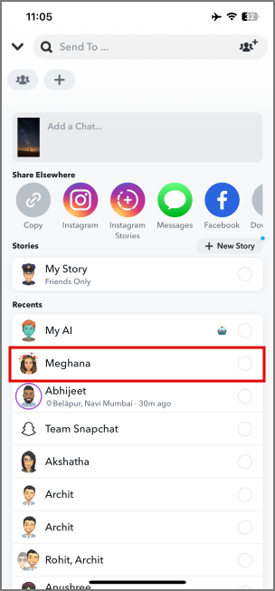 Snapchatで目だけを使う方法