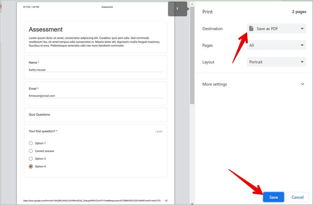 Google フォームの回答を PDF として無料でダウンロードする 5 つの方法