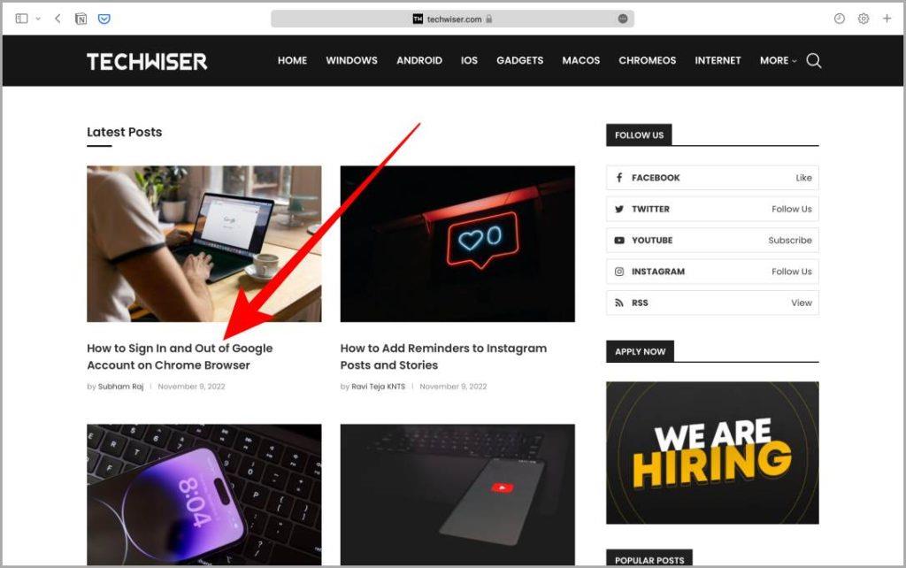 iPhone、iPad、Mac の Safari でリーダービュー (モード) を有効にする方法