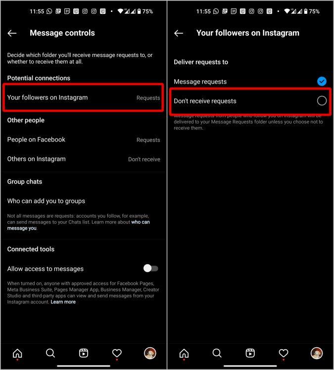 Instagramストーリーでの返信を停止する方法