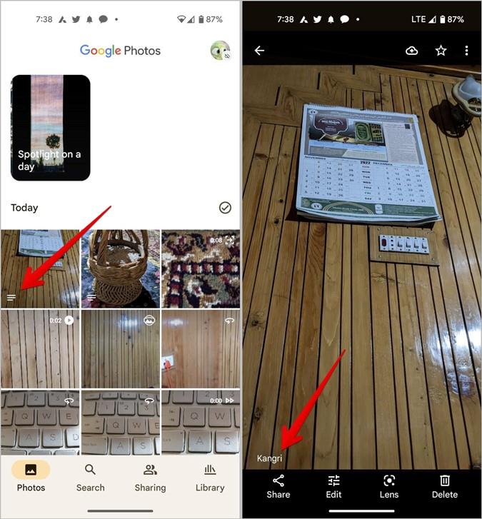Google フォトのさまざまな記号やアイコンの意味