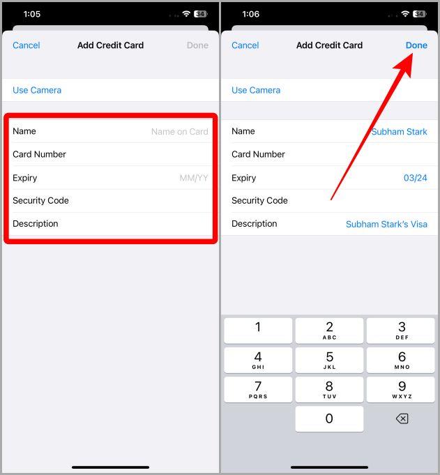 iPhoneのSafariでクレジットカードを追加、削除、更新する方法