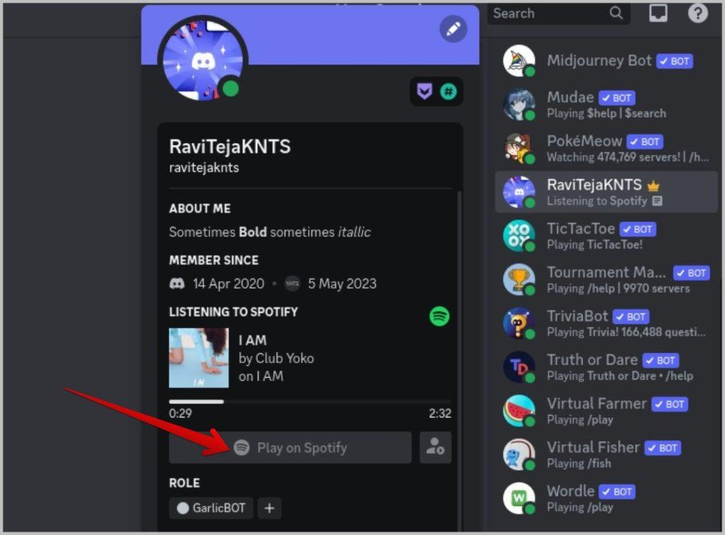 DiscordでSpotifyのステータスを表示する方法